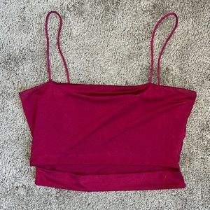 Maroon tank with center cut out